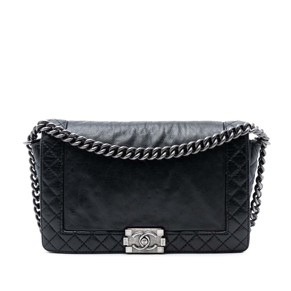 Chanel Reverso Boy Flap Bag Calfskin #299224C27B